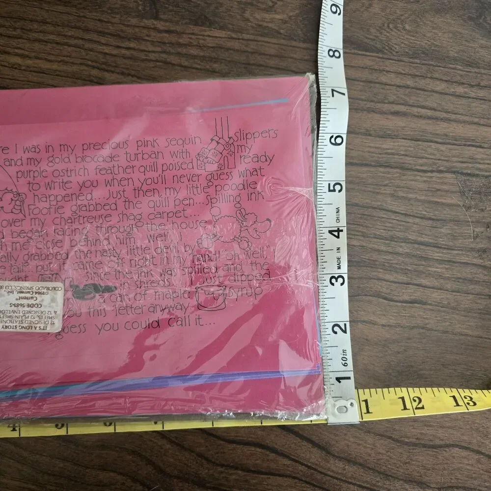 Vintage 1984 Current Stationery It's A Long Story 24 Paper Sheets 12 Envelopes